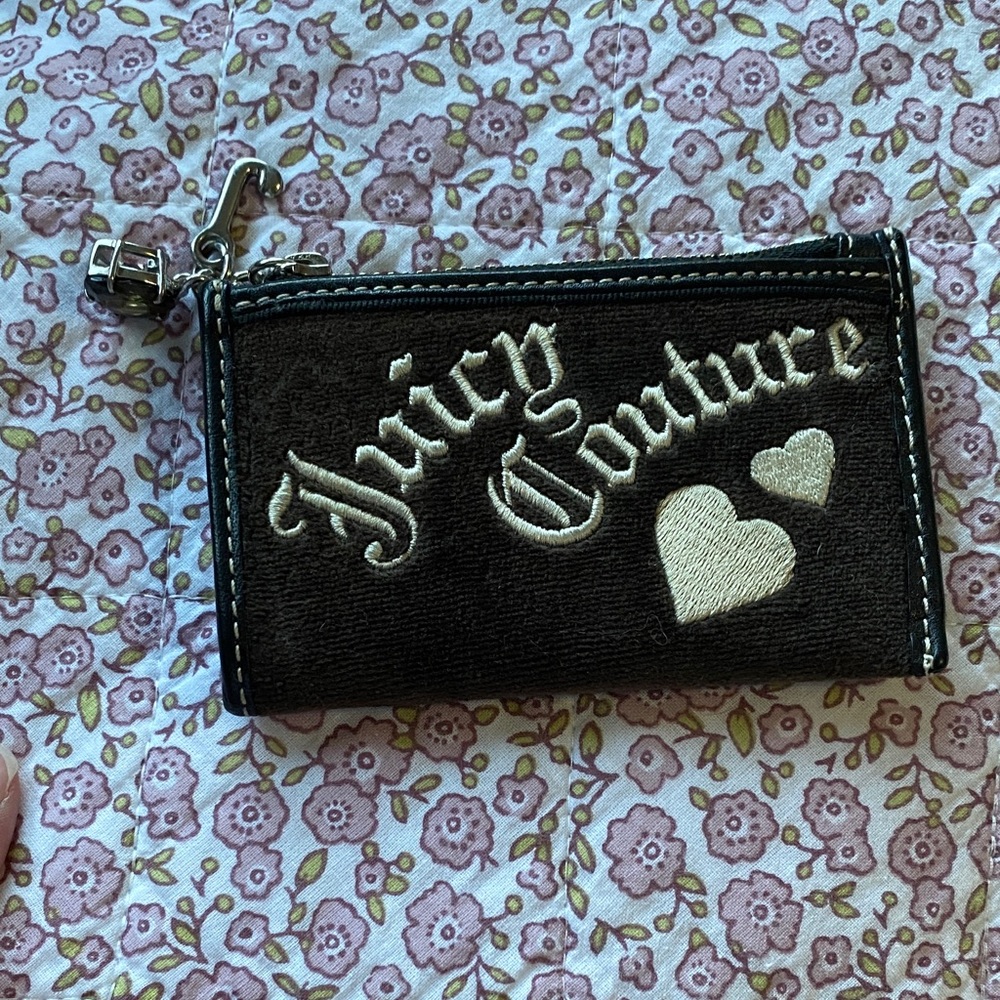 Juicy Couture Brown and Cream Card Holder